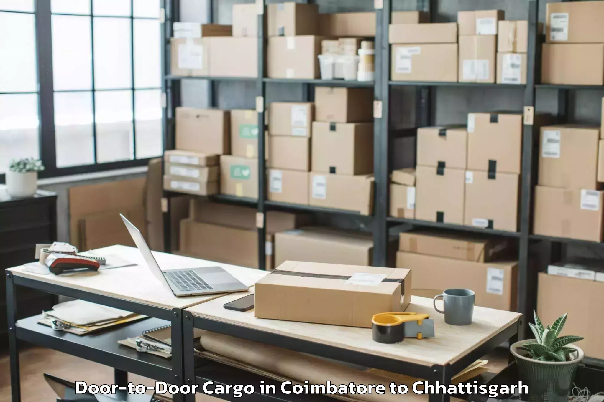 Get Coimbatore to Udaipur Dharamjaigarh Door To Door Cargo